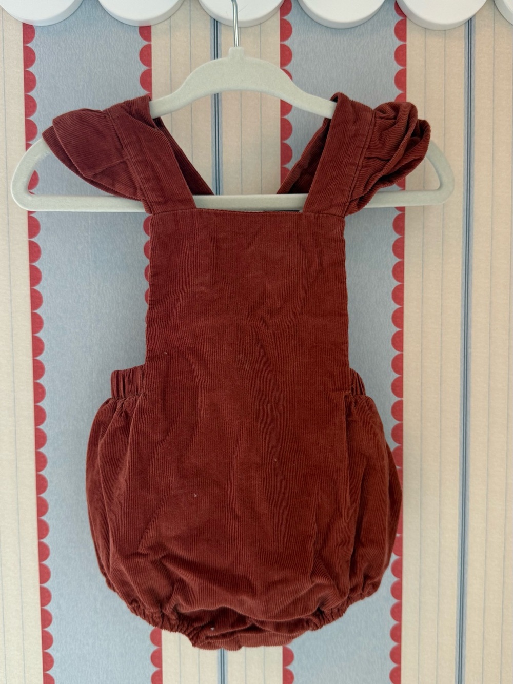Jacadi Rust Corduroy Bubble Romper